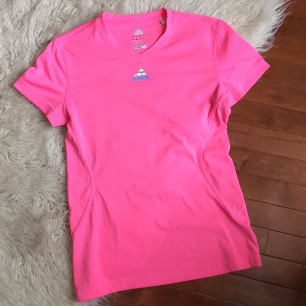 Pink Adidas workout tee